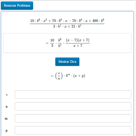 como simplificar as fraçoes albricas 